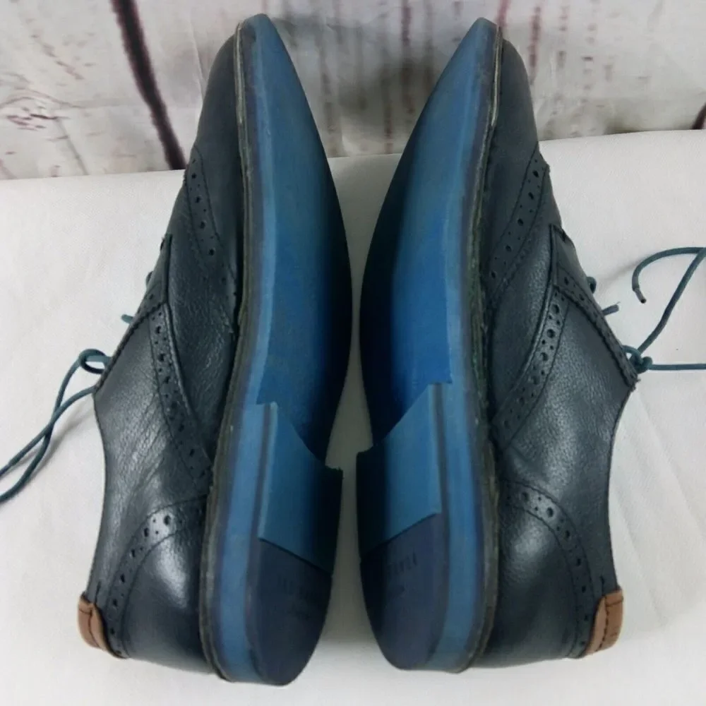 Ted Baker London Men's Black Leather Oxford Wingtip Dress Shoes Size 11